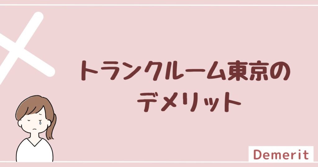 トランクルーム東京のデメリットは4つ