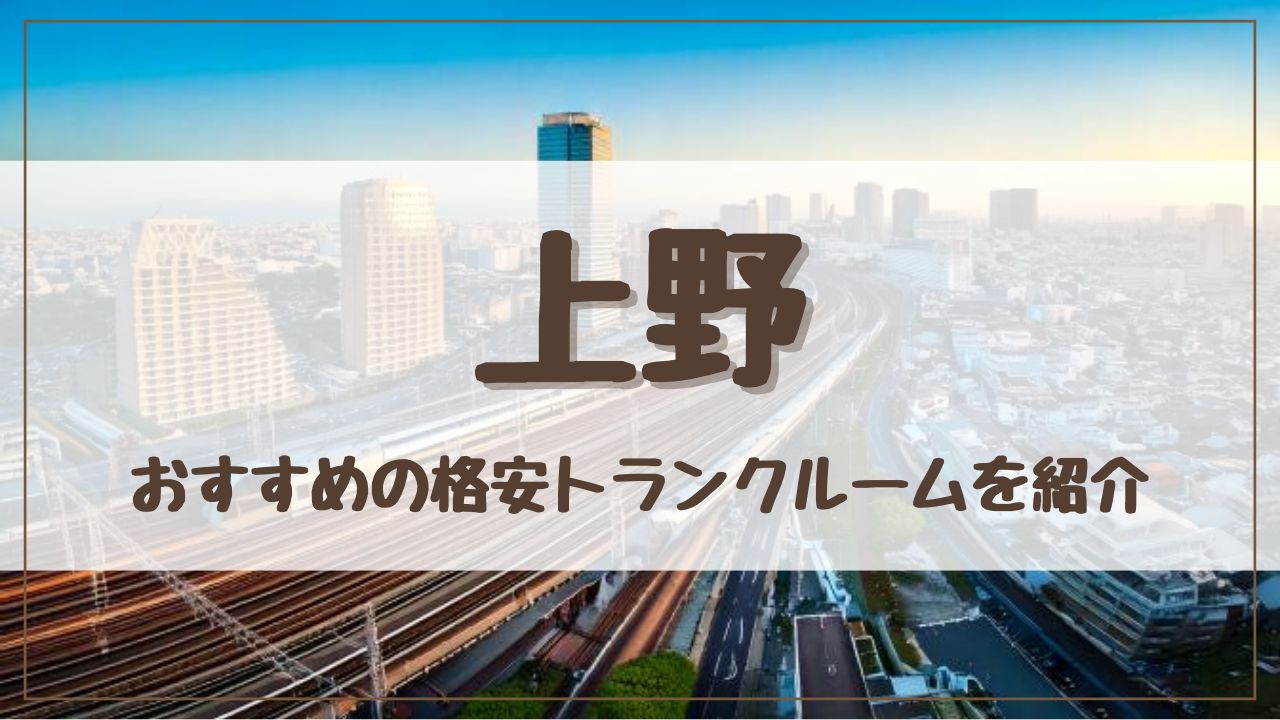 【厳選】上野の格安トランクルームおすすめ13選！料金が安い人気店ランキングを紹介